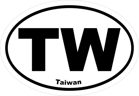 Taiwan TW  Oval Euro Decal