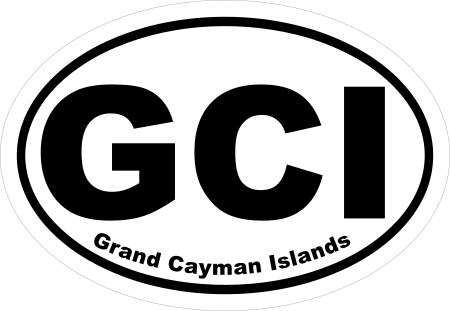 Grand Cayman Islands GCI Oval Euro Decal