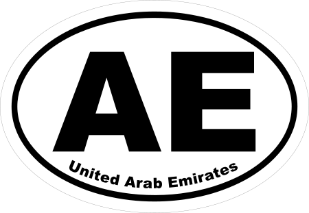 United Arab Emirates AE Oval Euro Decal