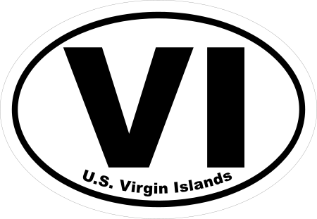 U.S. Virgin Islands VI Oval Euro Decal
