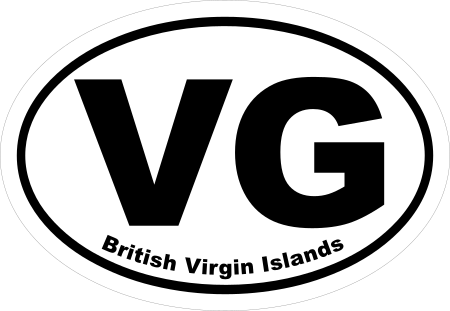 British Virgin Islands VG Oval Euro Decal