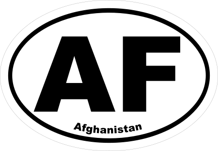 Afghanistan AF Oval Euro Decal