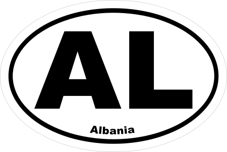 Albania AL Oval Euro Decal