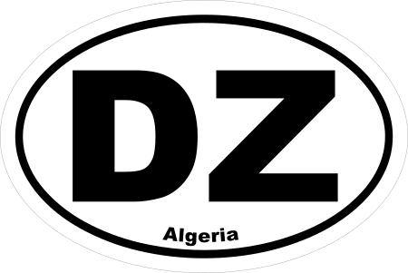 Algeria DZ Oval Euro Decal