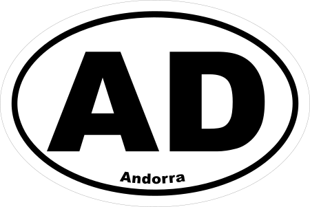 Andorra AD Oval Euro Decal