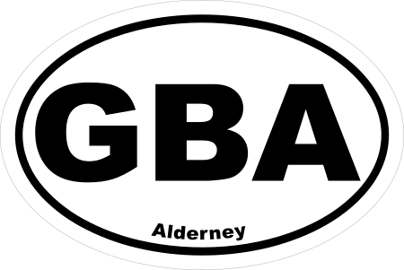 Alderney GBA Oval Euro Decal