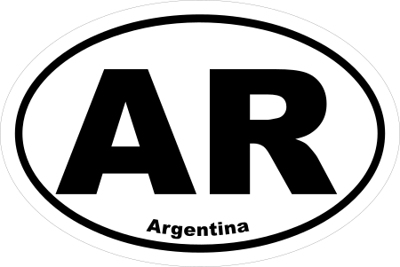 Argentina AR Oval Euro Decal
