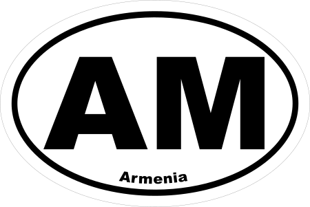 Armenia AM Oval Euro Decal
