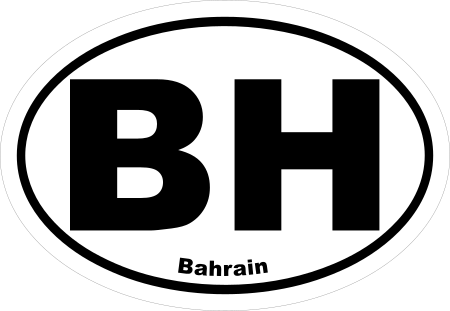 Bahrain BH Oval Euro Decal