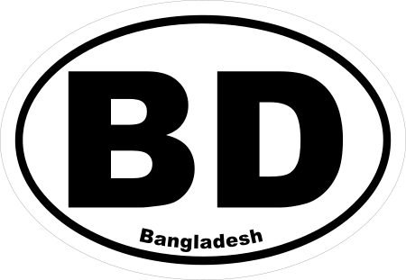 Bangladesh BD Oval Euro Decal