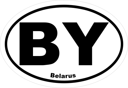 Belarus BY Oval Euro Decal