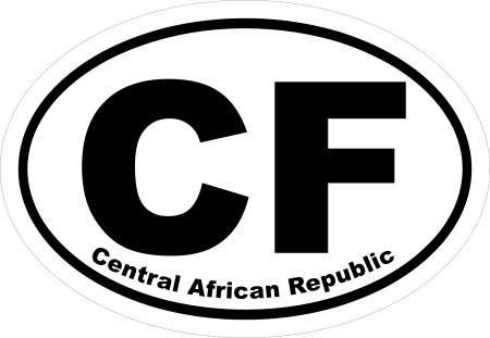 Central African Republic CF Oval Euro Decal