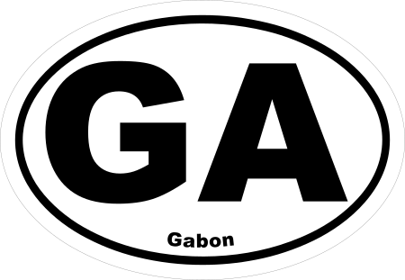 Gabon GA Oval Euro Decal