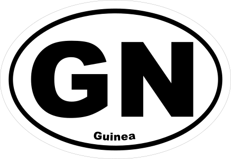 Guinea GN Oval Euro Decal