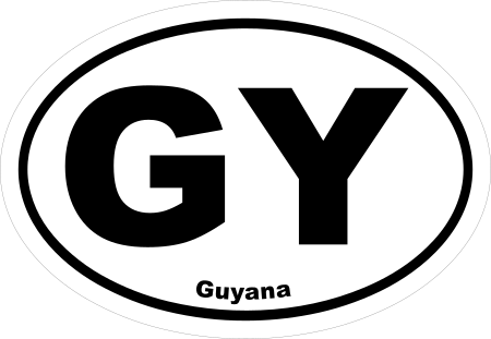 Guyana GY Oval Euro Decal
