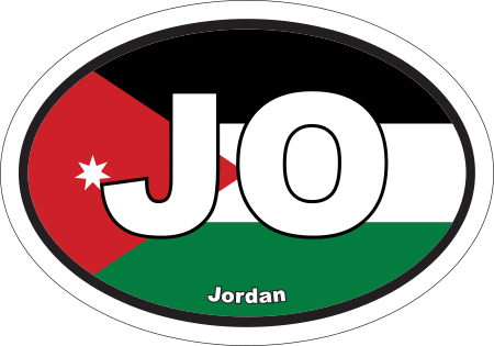 Jordan JO Flag Oval Euro Decal