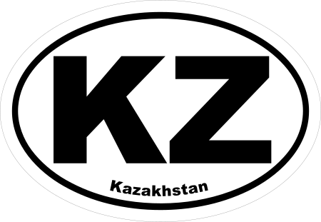 Kazakhstan KZ Oval Euro Decal