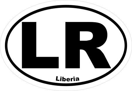 Liberia LR Oval Euro Decal
