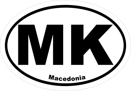 Macedonia MK Oval Euro Decal