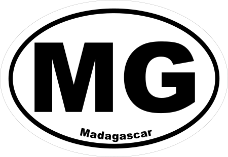 Madagascar MG Oval Euro Decal