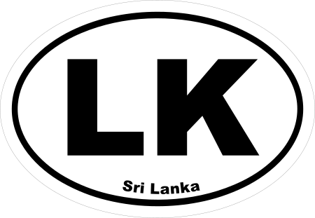 Sri Lanka LK Oval Euro Decal
