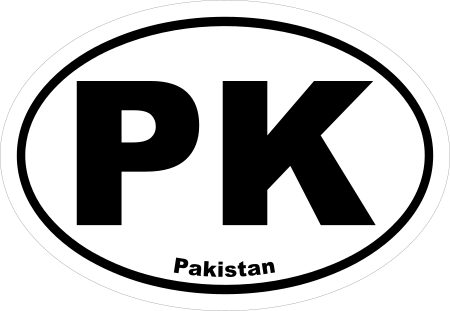 Pakistan PK Oval Euro Decal