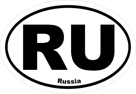 Russia RU Oval Euro Decal