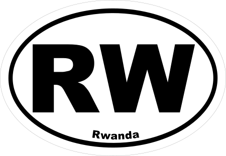 Rwanda RW Oval Euro Decal
