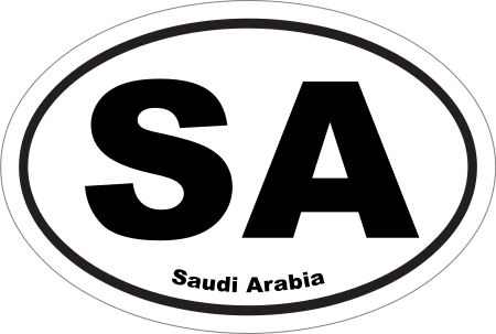 Saudi Arabia SA Oval Euro Decal