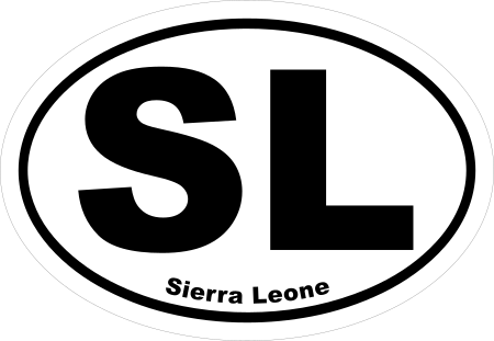Sierra Leone SL Oval Euro Decal