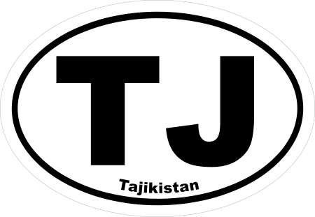 Tajikistan TJ Oval Euro Decal