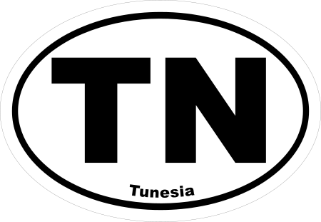 Tunesia TN Oval Euro Decal