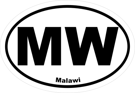 Malawi MW Oval Euro Decal