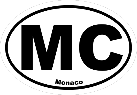 Monaco MC Oval Euro Decal