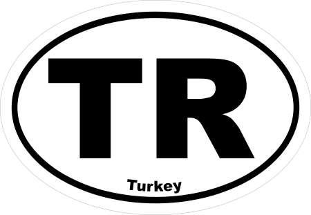 Turkey TR Oval Euro Decal