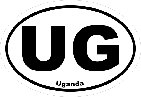 Uganda UG Oval Euro Decal