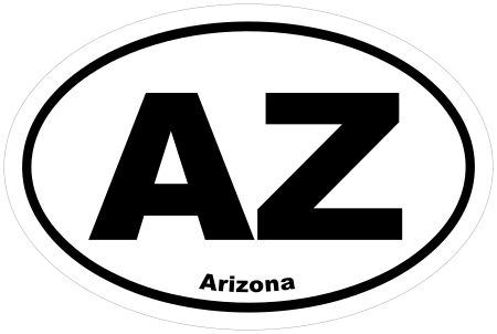 Arizona AZ Oval Euro Decal