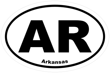 Arkansas AR Oval Euro Decal