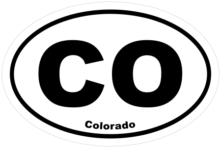 Colorado CO Oval Sticker