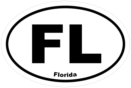 Florida FL Oval Euro Decal