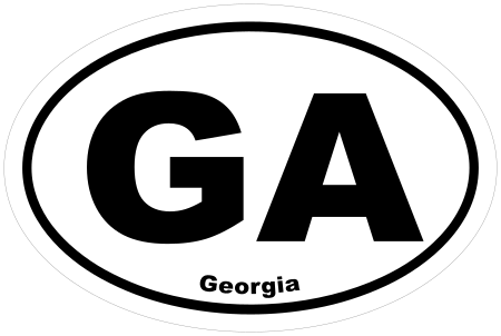 Georgia GA Oval Euro Decal