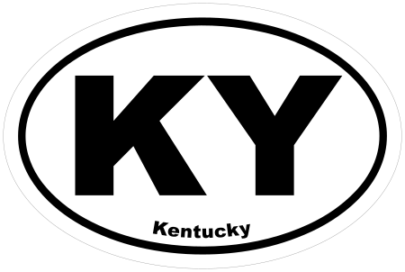 Kentucky KY Oval Euro Decal