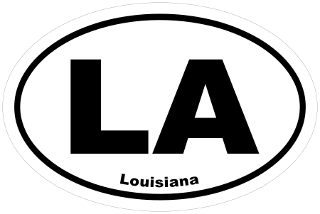 Louisiana LA Oval Euro Decal