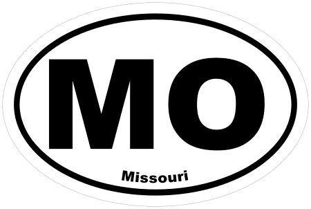 Missouri MO Oval Euro Decal