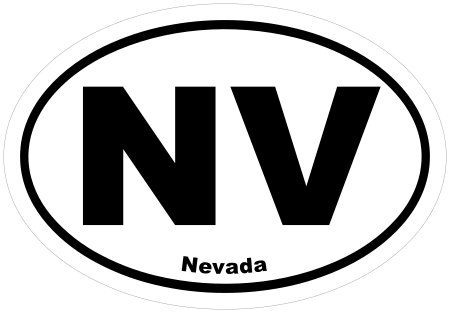 Nevada NV Oval Euro Decal