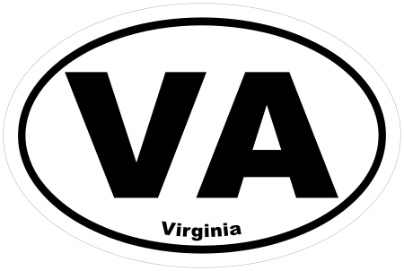 Virginia VA Oval Sticker