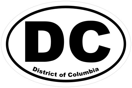 District of Columbia Washington, DC Oval Sticker