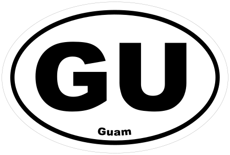 Guam GU Oval Euro Decal