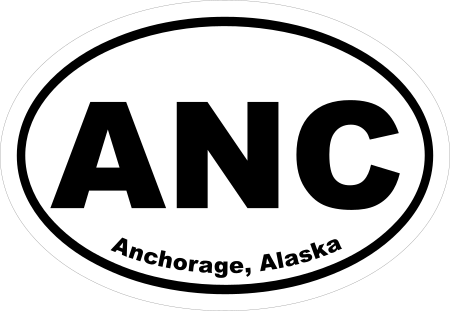Alaska Cities Oval Decal