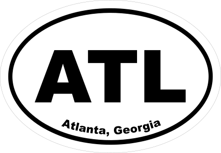 Georgia Cities Oval Sticker